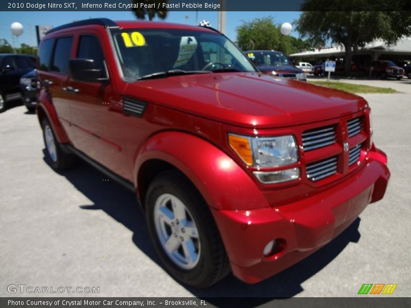 Inferno Red Crystal Pearl / Pastel Pebble Beige 2010 Dodge Nitro SXT