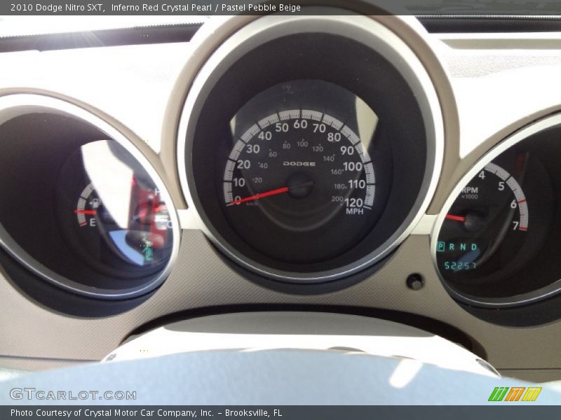 Inferno Red Crystal Pearl / Pastel Pebble Beige 2010 Dodge Nitro SXT