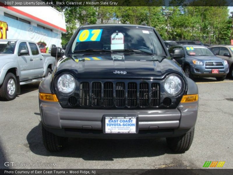 Black Clearcoat / Medium Slate Gray 2007 Jeep Liberty Sport 4x4