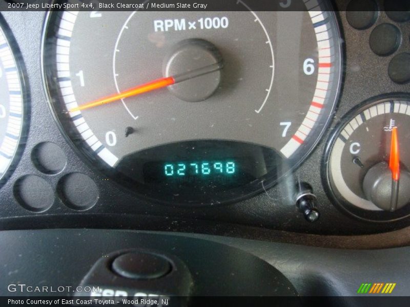 Black Clearcoat / Medium Slate Gray 2007 Jeep Liberty Sport 4x4