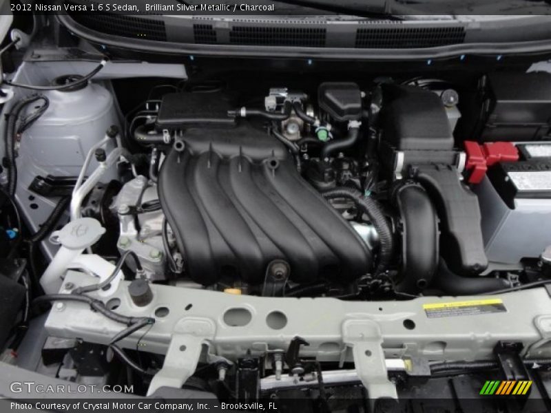 Brilliant Silver Metallic / Charcoal 2012 Nissan Versa 1.6 S Sedan