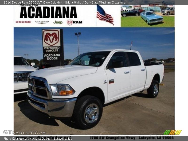 Bright White / Dark Slate/Medium Graystone 2010 Dodge Ram 2500 SLT Crew Cab 4x4
