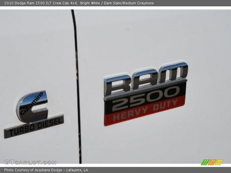 Bright White / Dark Slate/Medium Graystone 2010 Dodge Ram 2500 SLT Crew Cab 4x4