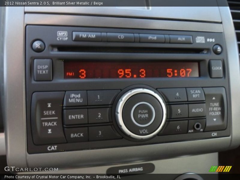 Brilliant Silver Metallic / Beige 2012 Nissan Sentra 2.0 S