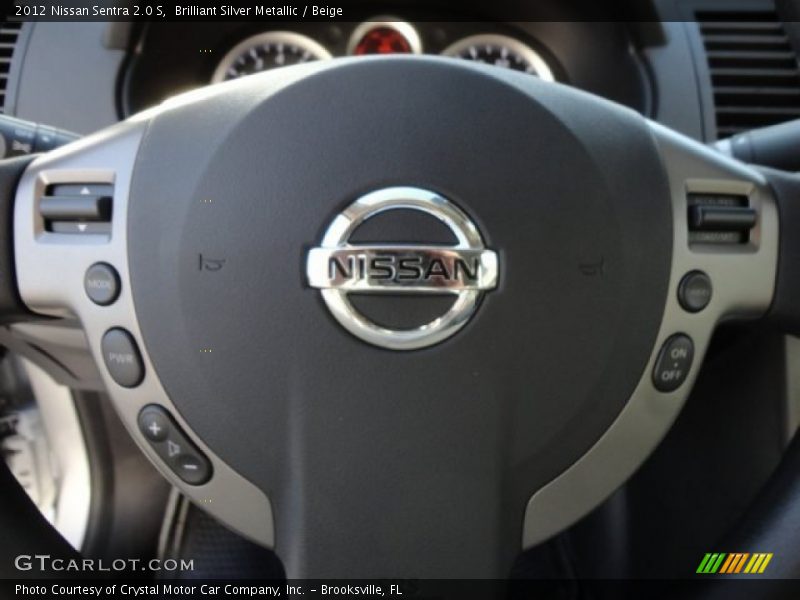 Brilliant Silver Metallic / Beige 2012 Nissan Sentra 2.0 S