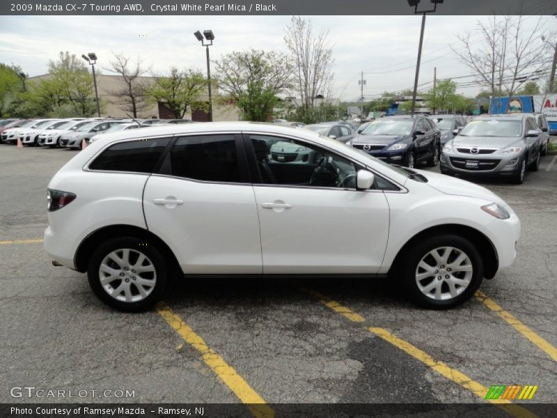 Crystal White Pearl Mica / Black 2009 Mazda CX-7 Touring AWD