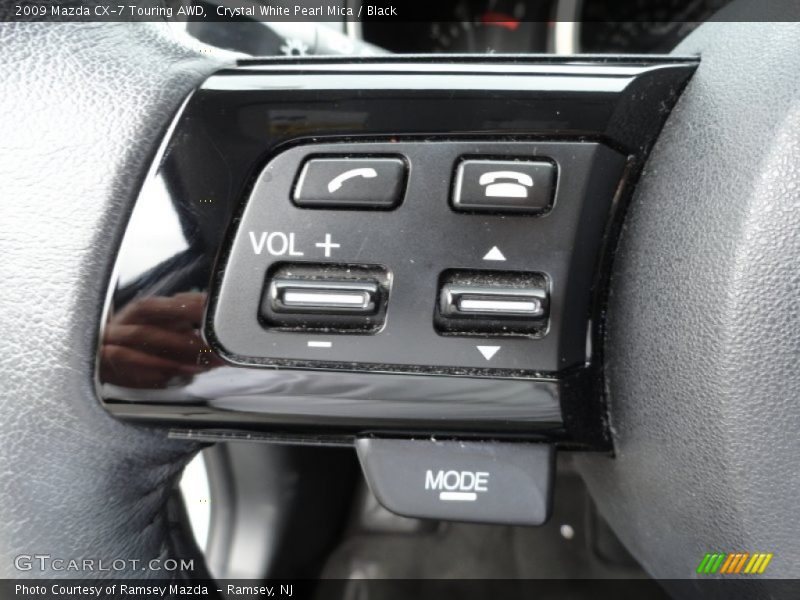 Crystal White Pearl Mica / Black 2009 Mazda CX-7 Touring AWD