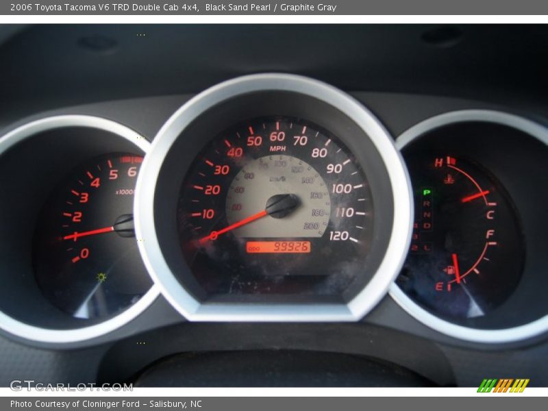 Black Sand Pearl / Graphite Gray 2006 Toyota Tacoma V6 TRD Double Cab 4x4
