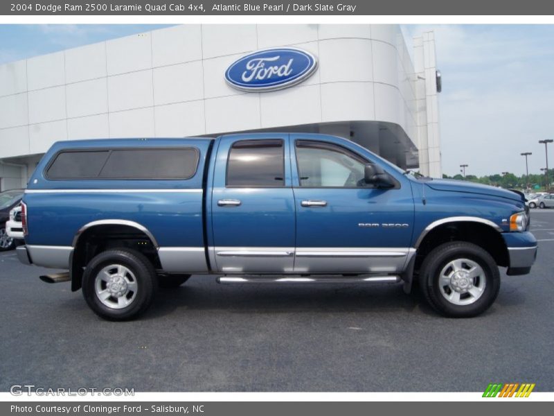 Atlantic Blue Pearl / Dark Slate Gray 2004 Dodge Ram 2500 Laramie Quad Cab 4x4