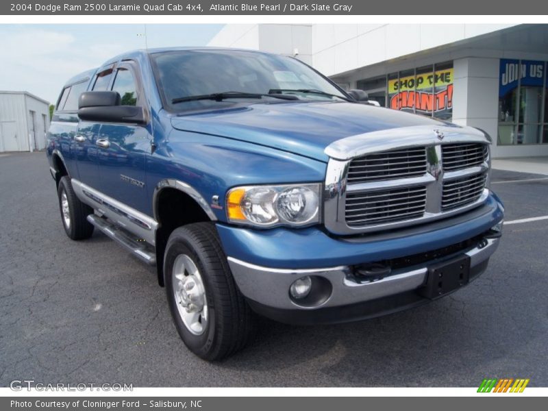 Atlantic Blue Pearl / Dark Slate Gray 2004 Dodge Ram 2500 Laramie Quad Cab 4x4