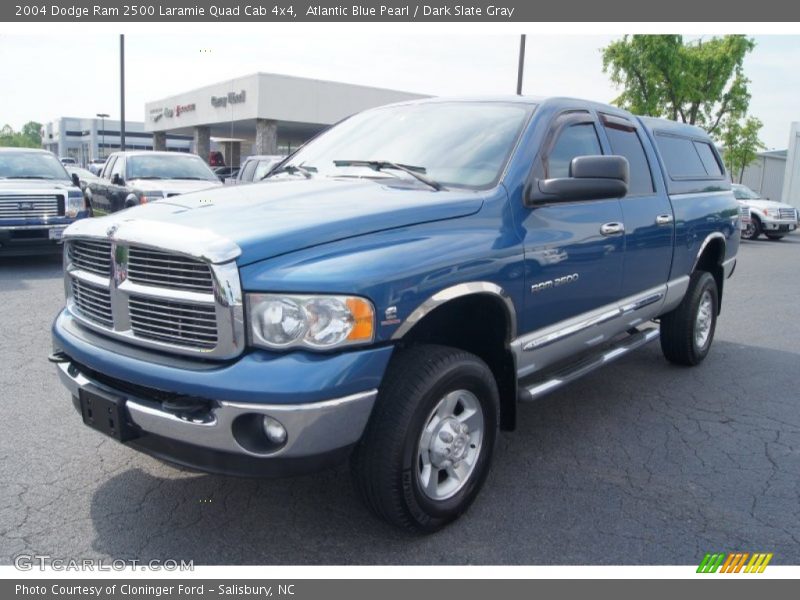 Atlantic Blue Pearl / Dark Slate Gray 2004 Dodge Ram 2500 Laramie Quad Cab 4x4