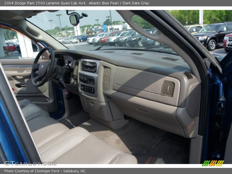 Atlantic Blue Pearl / Dark Slate Gray 2004 Dodge Ram 2500 Laramie Quad Cab 4x4