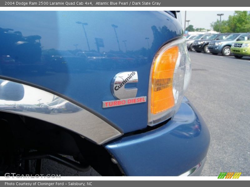 Atlantic Blue Pearl / Dark Slate Gray 2004 Dodge Ram 2500 Laramie Quad Cab 4x4