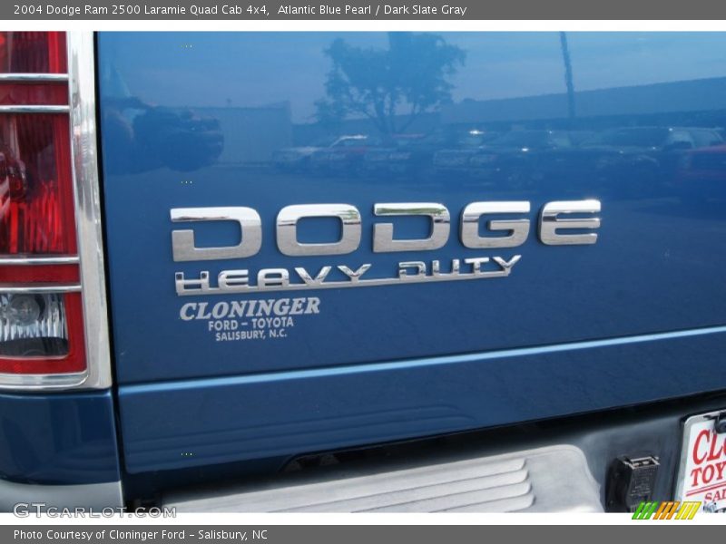 Atlantic Blue Pearl / Dark Slate Gray 2004 Dodge Ram 2500 Laramie Quad Cab 4x4
