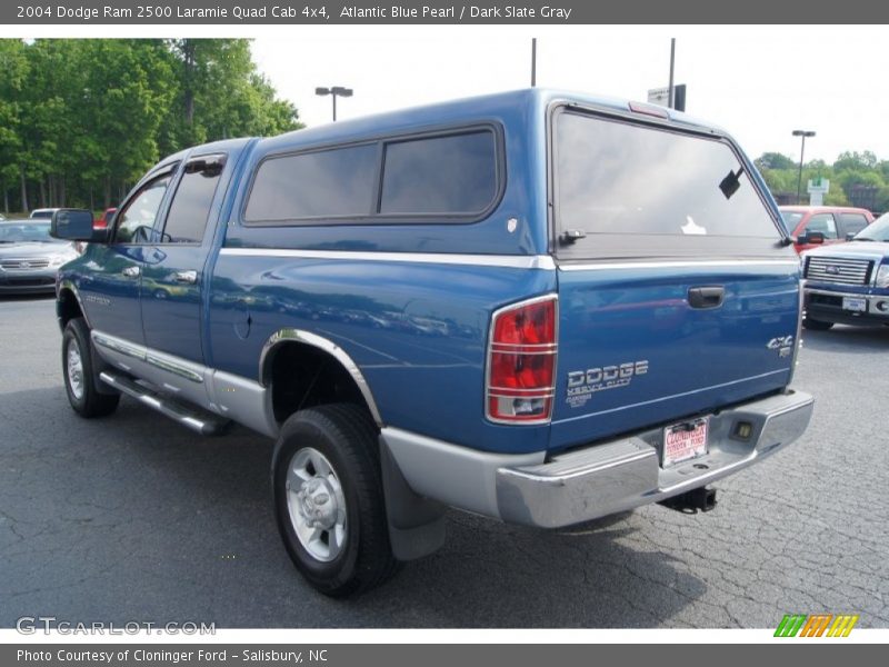 Atlantic Blue Pearl / Dark Slate Gray 2004 Dodge Ram 2500 Laramie Quad Cab 4x4