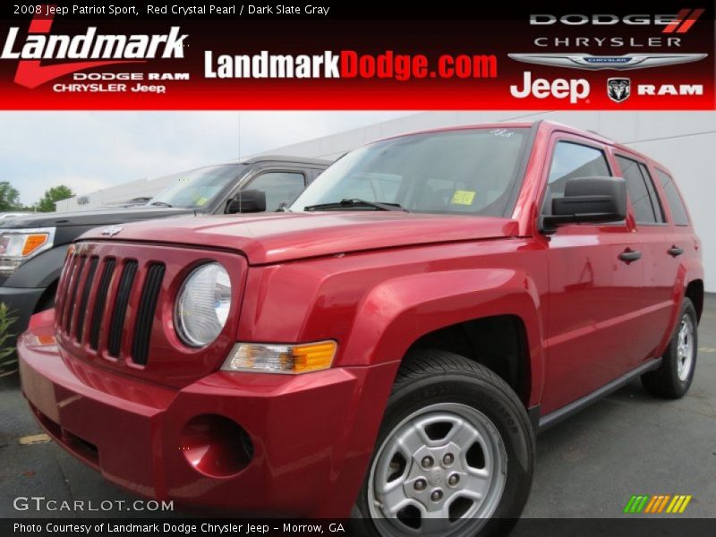 Red Crystal Pearl / Dark Slate Gray 2008 Jeep Patriot Sport