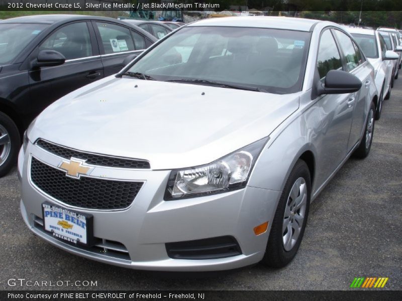 Silver Ice Metallic / Jet Black/Medium Titanium 2012 Chevrolet Cruze LS