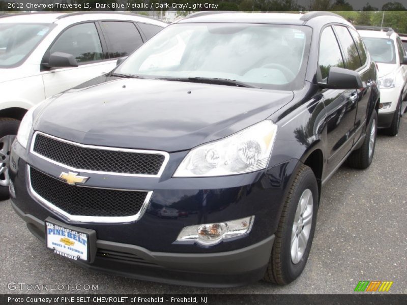 Dark Blue Metallic / Dark Gray/Light Gray 2012 Chevrolet Traverse LS