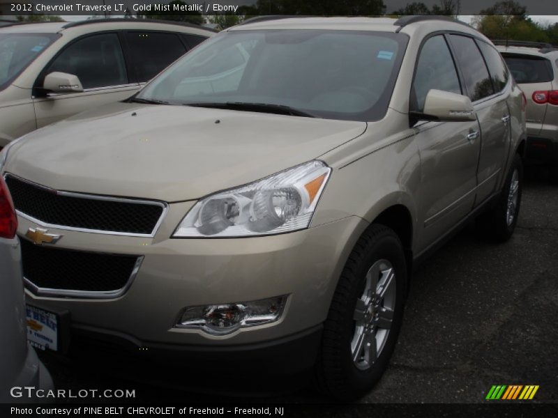 Gold Mist Metallic / Ebony 2012 Chevrolet Traverse LT