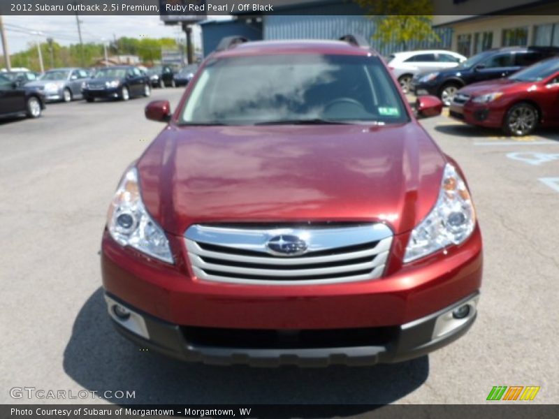 Ruby Red Pearl / Off Black 2012 Subaru Outback 2.5i Premium