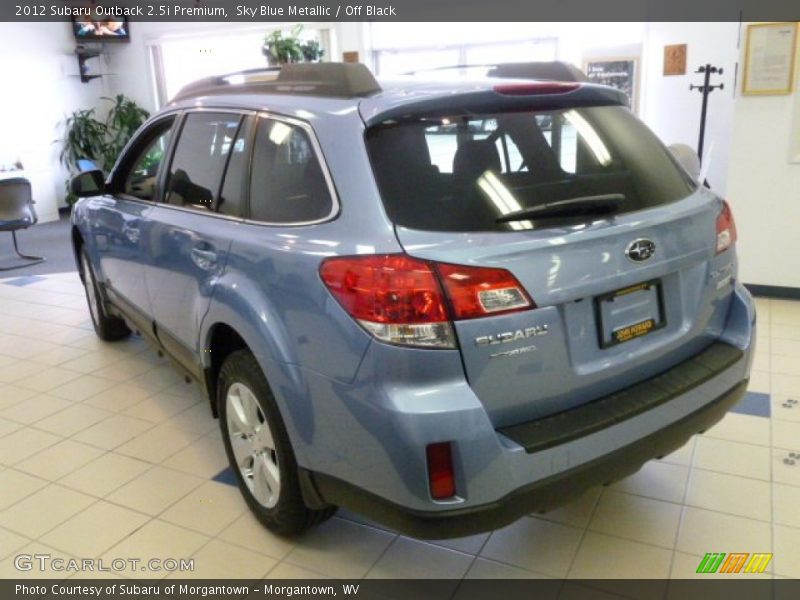 Sky Blue Metallic / Off Black 2012 Subaru Outback 2.5i Premium