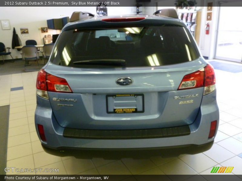 Sky Blue Metallic / Off Black 2012 Subaru Outback 2.5i Premium