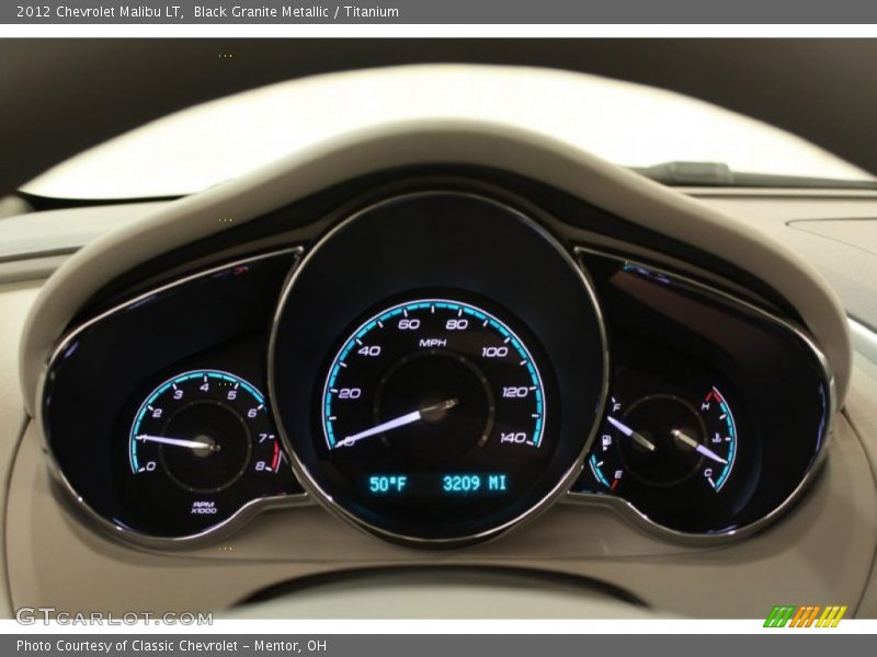 Black Granite Metallic / Titanium 2012 Chevrolet Malibu LT