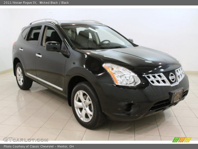 Wicked Black / Black 2011 Nissan Rogue SV