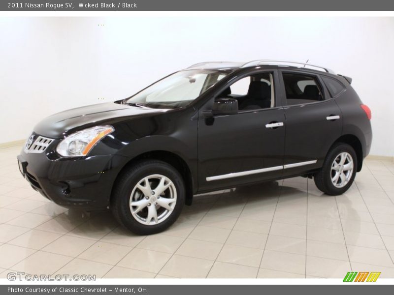 Wicked Black / Black 2011 Nissan Rogue SV