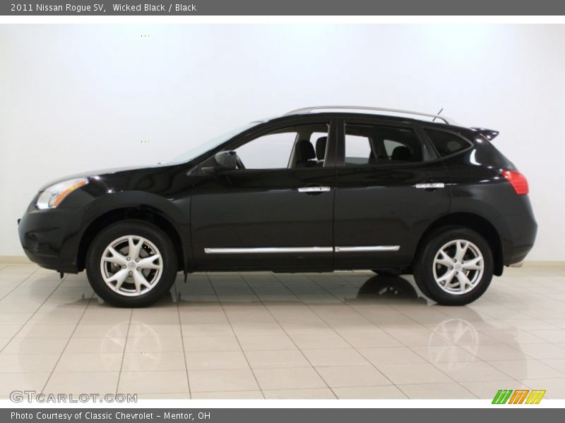Wicked Black / Black 2011 Nissan Rogue SV