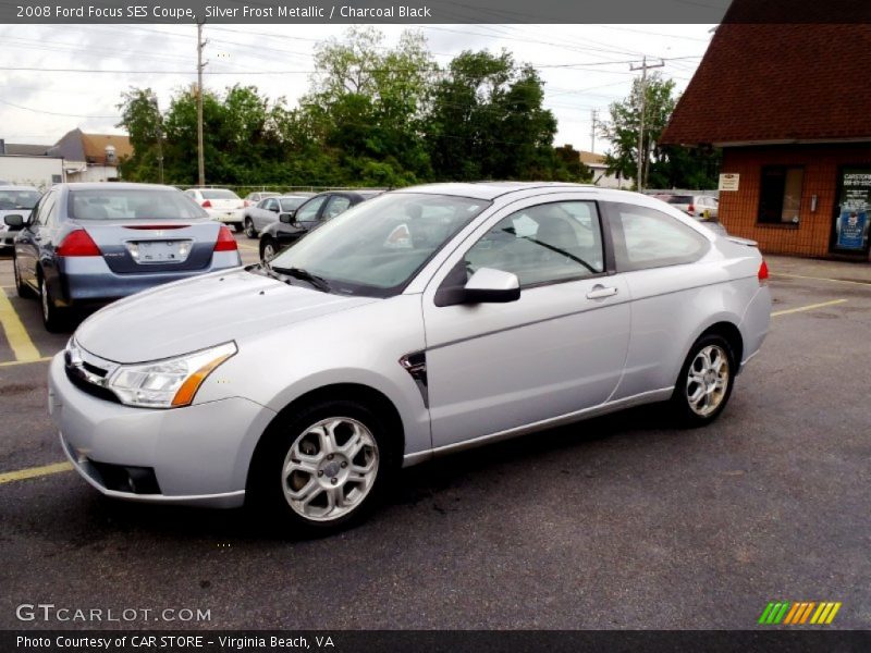 Silver Frost Metallic / Charcoal Black 2008 Ford Focus SES Coupe