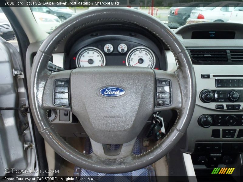 Silver Frost Metallic / Charcoal Black 2008 Ford Focus SES Coupe