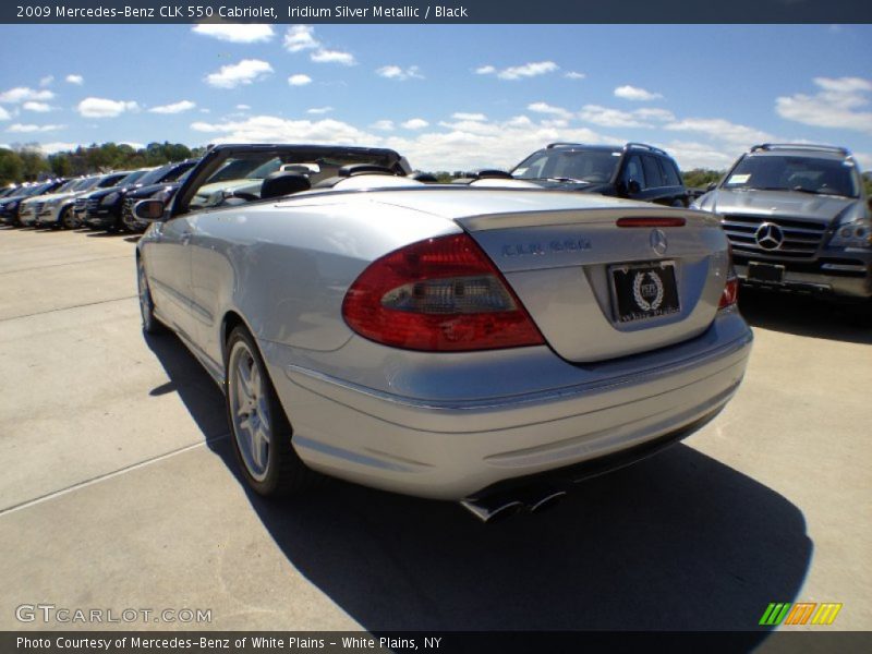 Iridium Silver Metallic / Black 2009 Mercedes-Benz CLK 550 Cabriolet