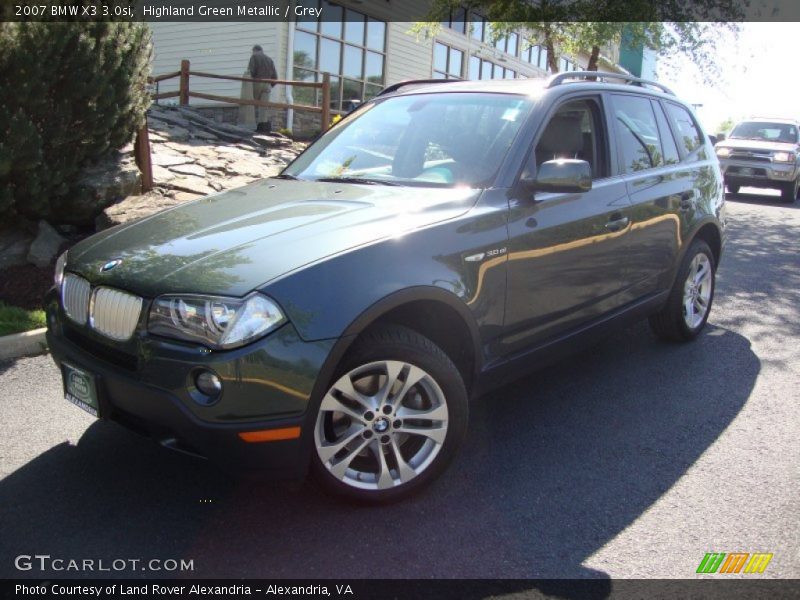 Highland Green Metallic / Grey 2007 BMW X3 3.0si