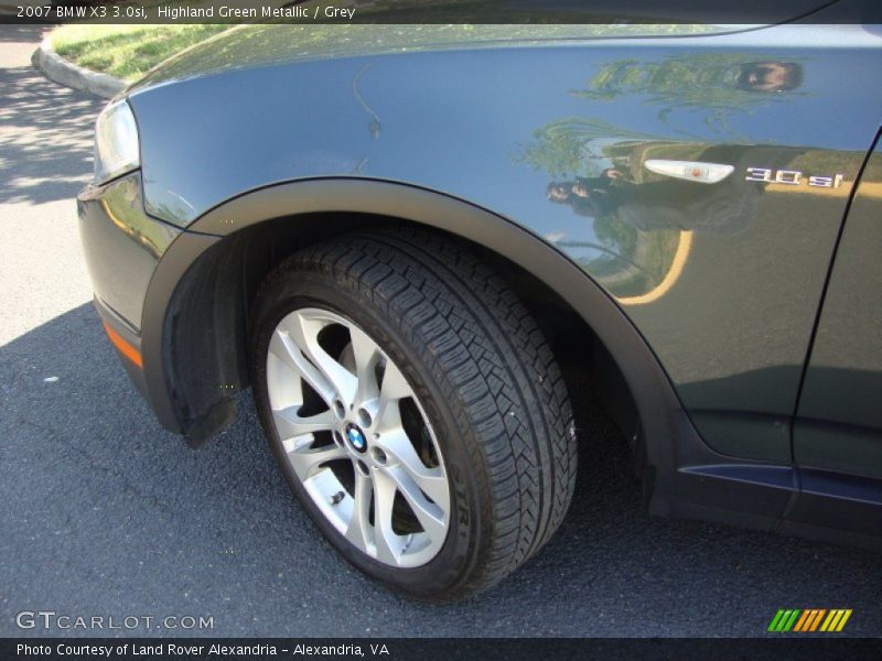 Highland Green Metallic / Grey 2007 BMW X3 3.0si