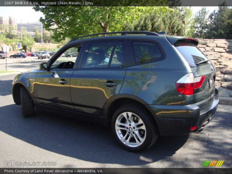Highland Green Metallic / Grey 2007 BMW X3 3.0si