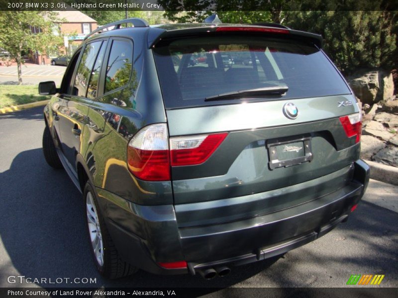 Highland Green Metallic / Grey 2007 BMW X3 3.0si