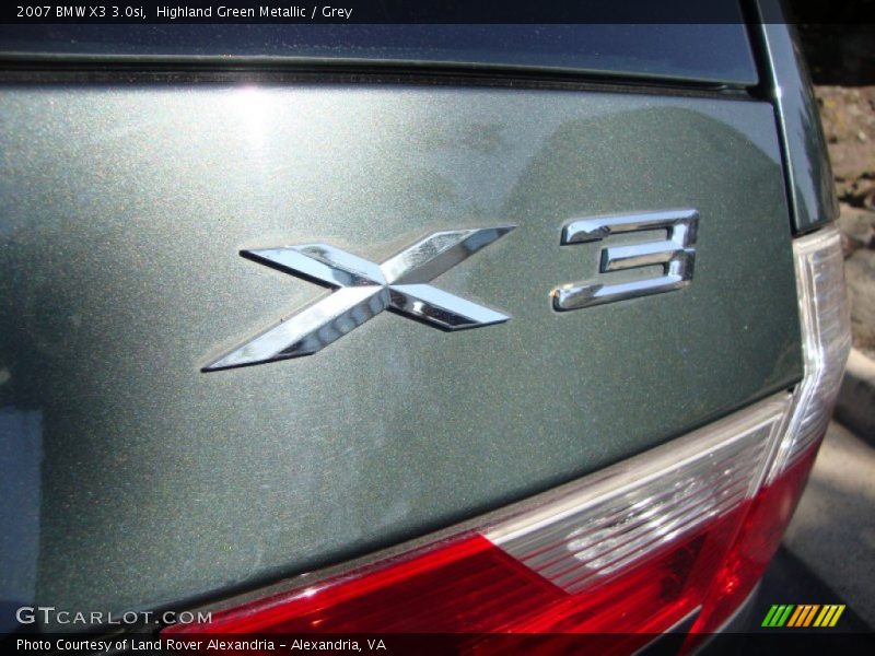 Highland Green Metallic / Grey 2007 BMW X3 3.0si