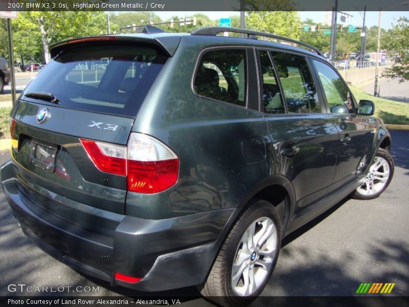 Highland Green Metallic / Grey 2007 BMW X3 3.0si