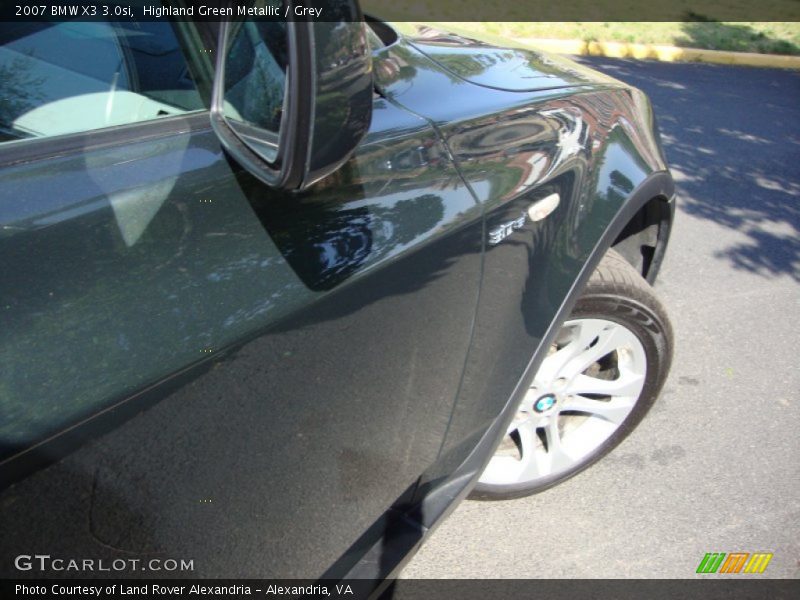 Highland Green Metallic / Grey 2007 BMW X3 3.0si