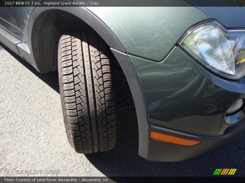 Highland Green Metallic / Grey 2007 BMW X3 3.0si