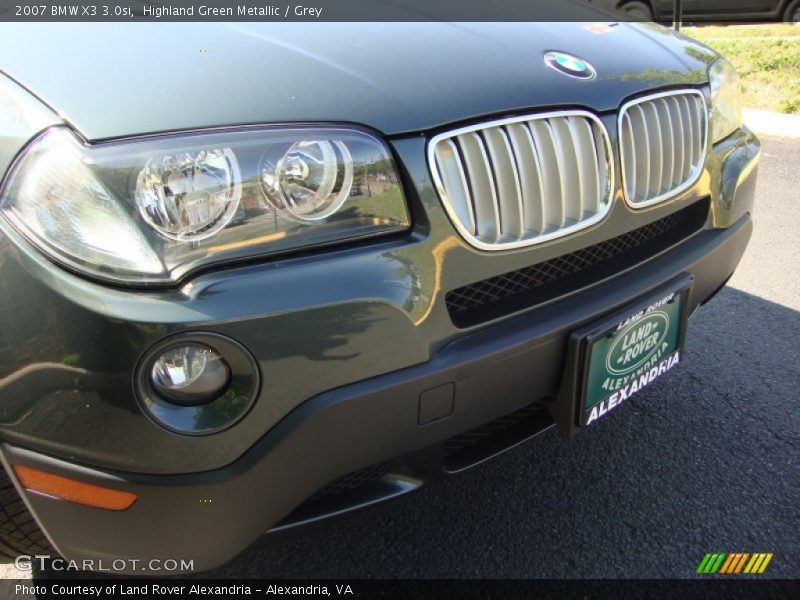 Highland Green Metallic / Grey 2007 BMW X3 3.0si