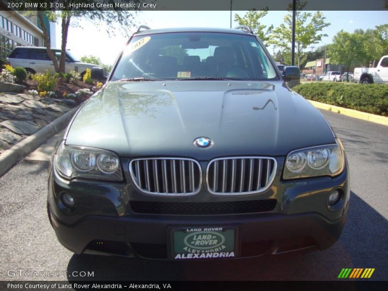 Highland Green Metallic / Grey 2007 BMW X3 3.0si