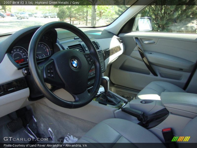 Highland Green Metallic / Grey 2007 BMW X3 3.0si