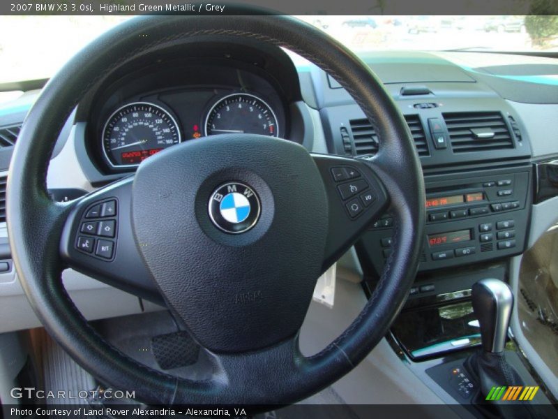 Highland Green Metallic / Grey 2007 BMW X3 3.0si