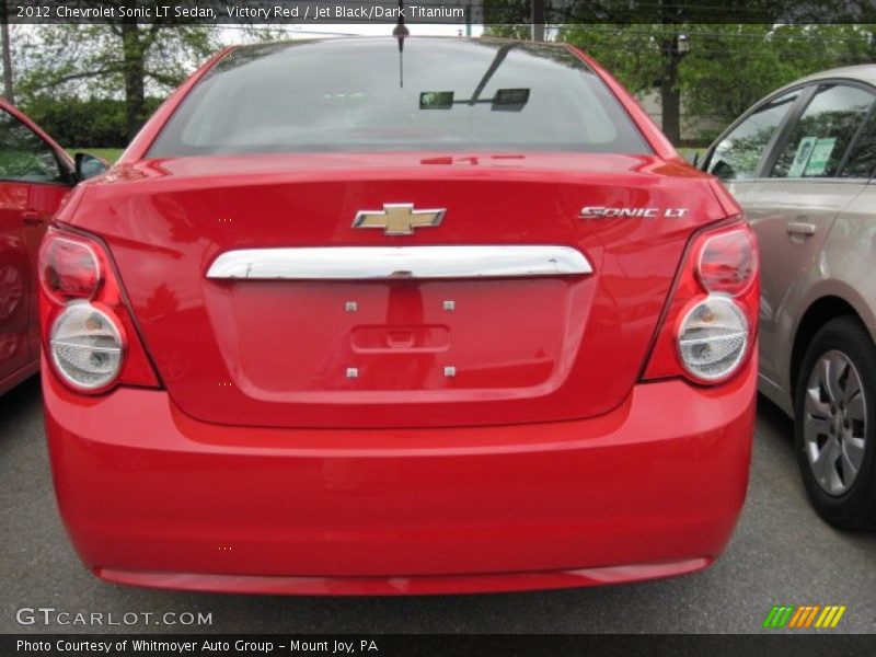 Victory Red / Jet Black/Dark Titanium 2012 Chevrolet Sonic LT Sedan
