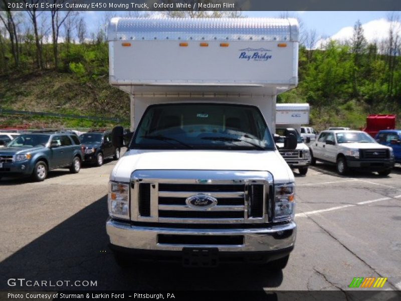 Oxford White / Medium Flint 2012 Ford E Series Cutaway E450 Moving Truck