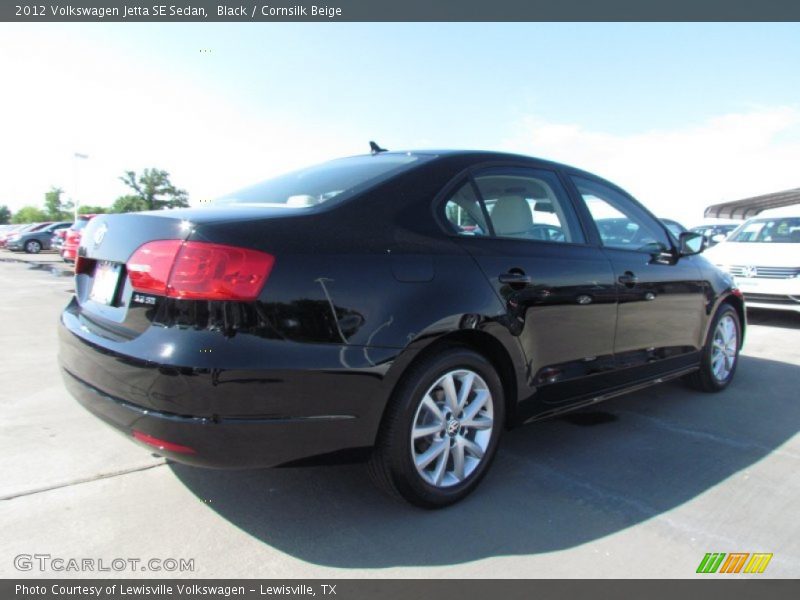 Black / Cornsilk Beige 2012 Volkswagen Jetta SE Sedan