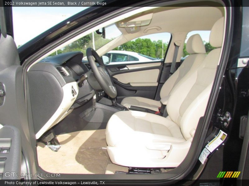Black / Cornsilk Beige 2012 Volkswagen Jetta SE Sedan