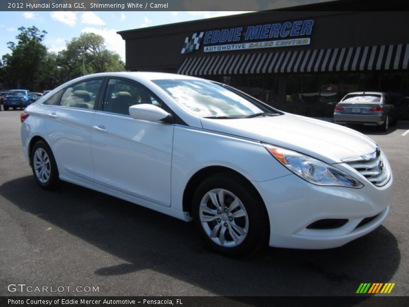 Shimmering White / Camel 2012 Hyundai Sonata GLS